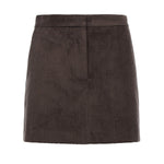 Minigonna in velluto DN6230 BROWN OTTOD'AME 
