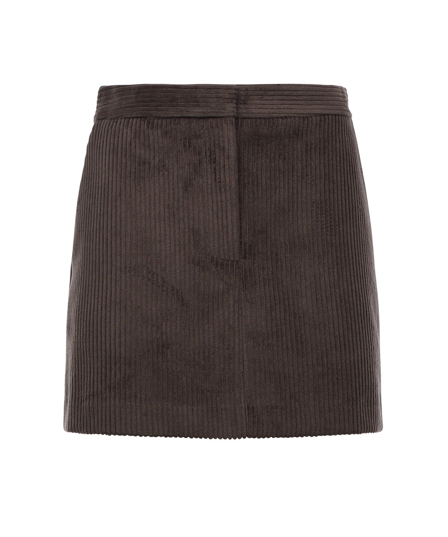 Minigonna in velluto DN6230 BROWN OTTOD'AME 