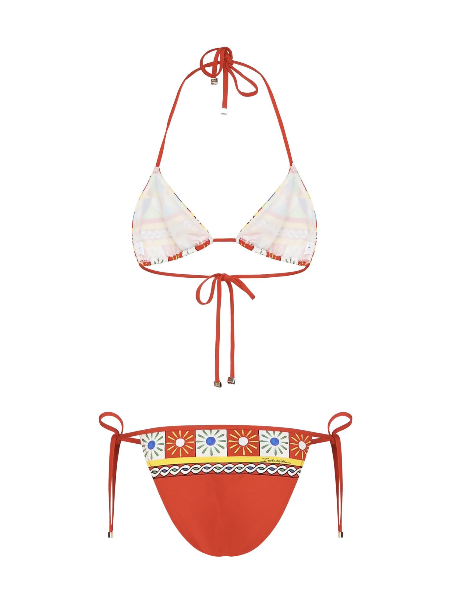 Bikini a triangolo con stampa O8A02J FPG59HH82D DOLCE & GABBANA 
