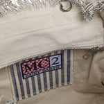 Borsa Colette in canvas a righe COL0001 09852L MC2 SAINT BARTH 