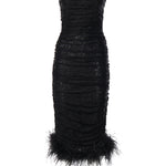 Midi dress in pizzo AUW4LACE BLACK ALBERTO AUDENINO 