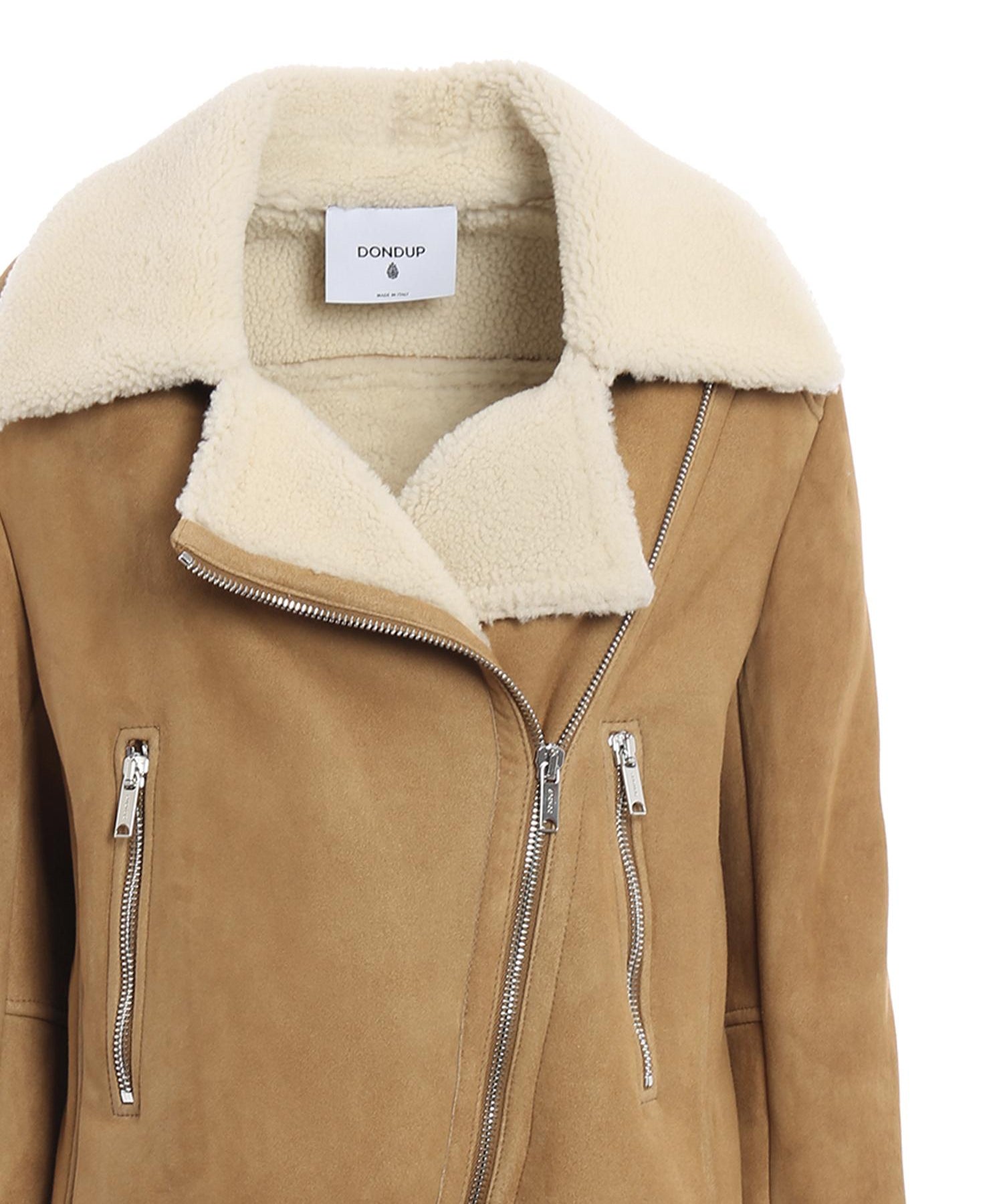 Giacca in suede con shearling DJ648 PL0516DXXX430 DONDUP 