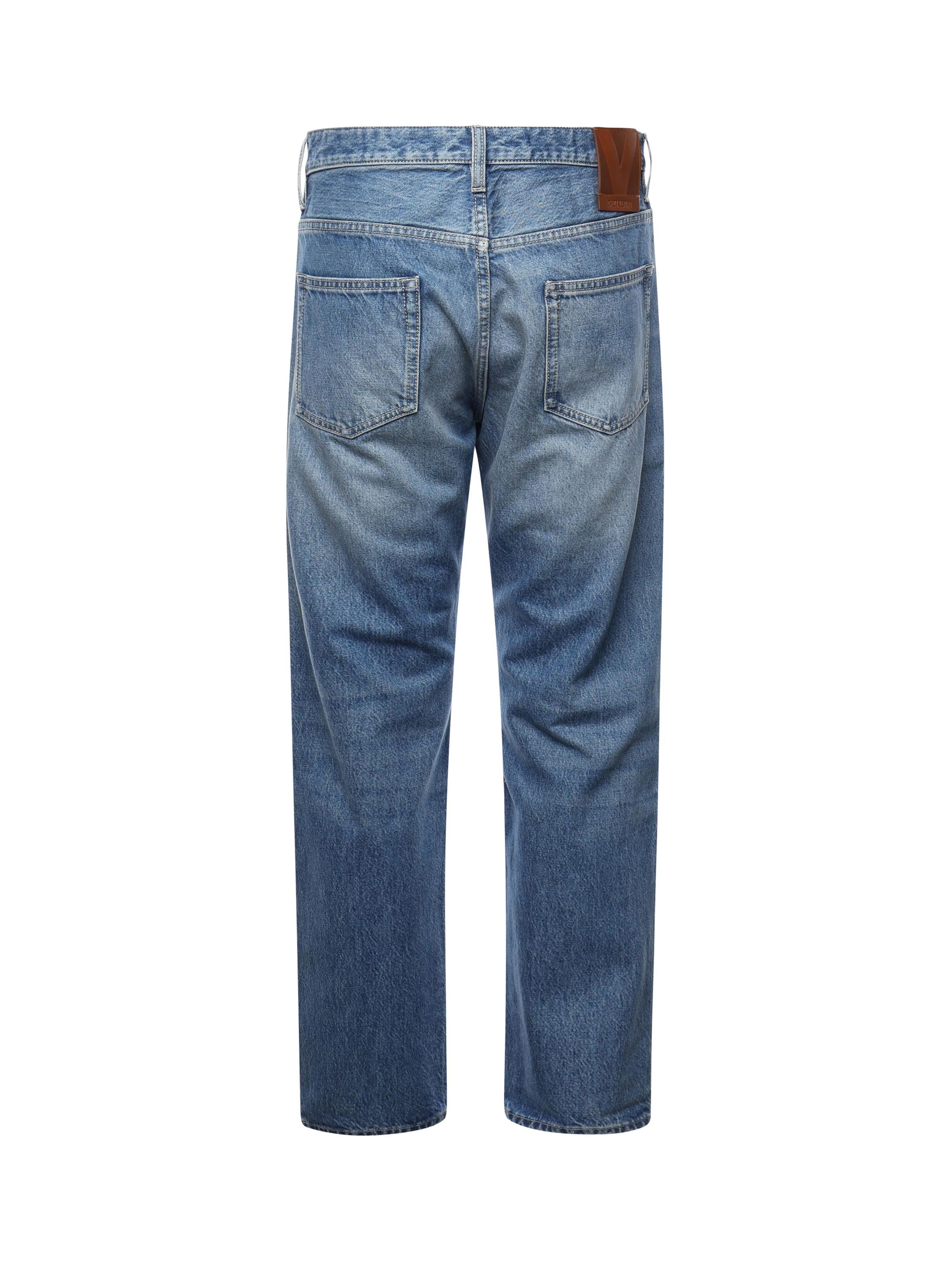 Jeans dritti in denim di cotone 6V3DE04C AA6558 VALENTINO GARAVANI 