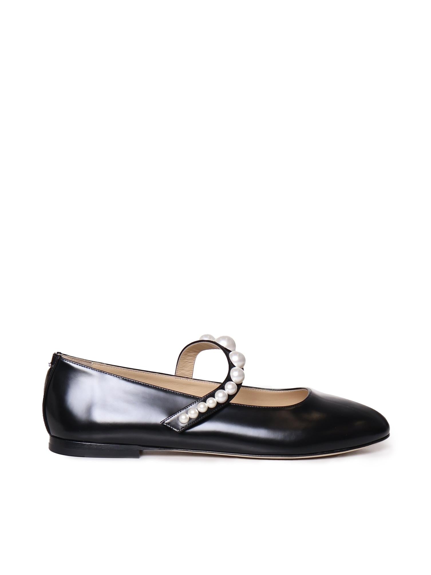 Ballerine in pelle lucida con perle S0737 010SPAB02 MACH & MACH 