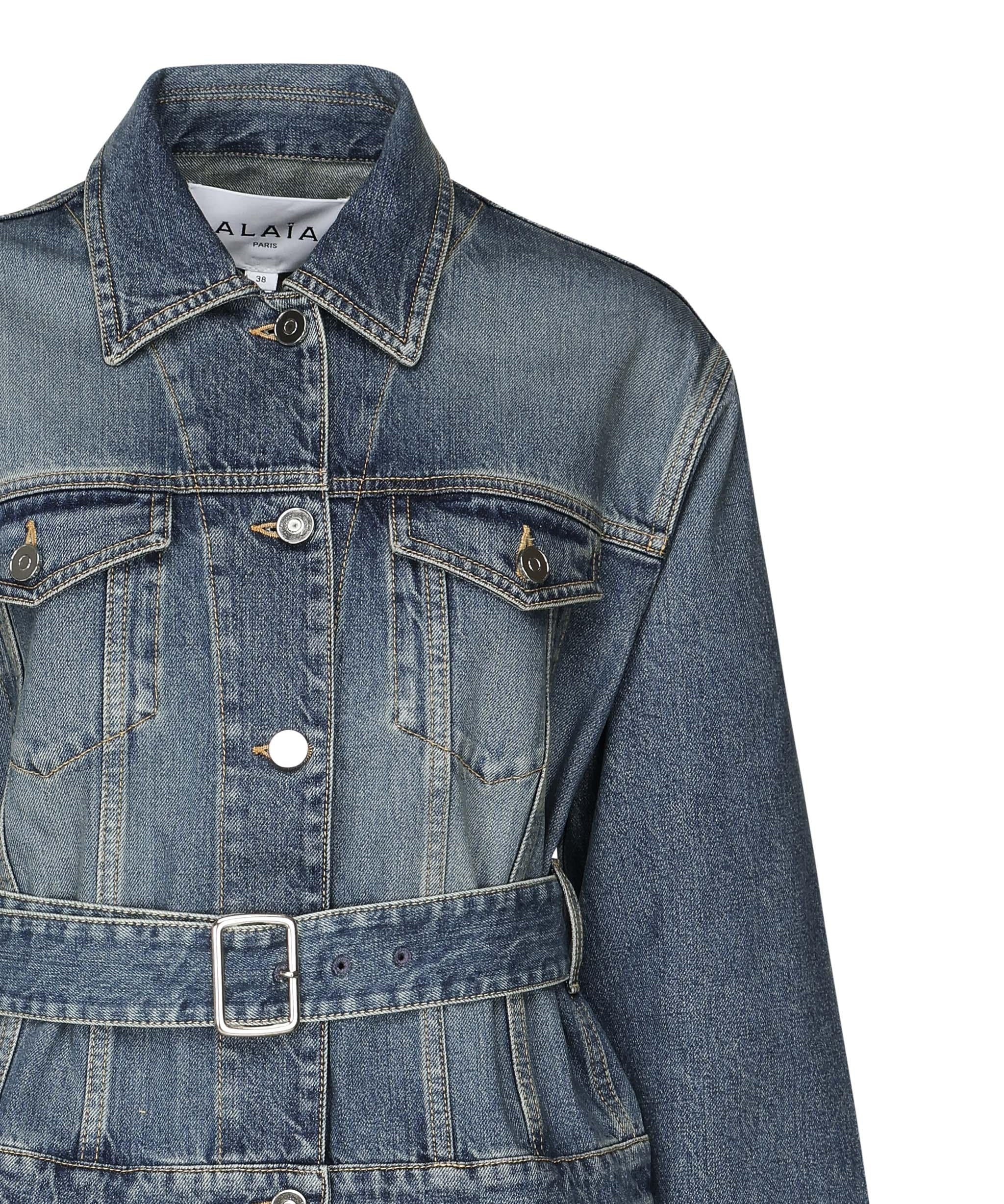 Giacca in denim con baschina<BR/> AA9V0422T536A 525 ALAIA 