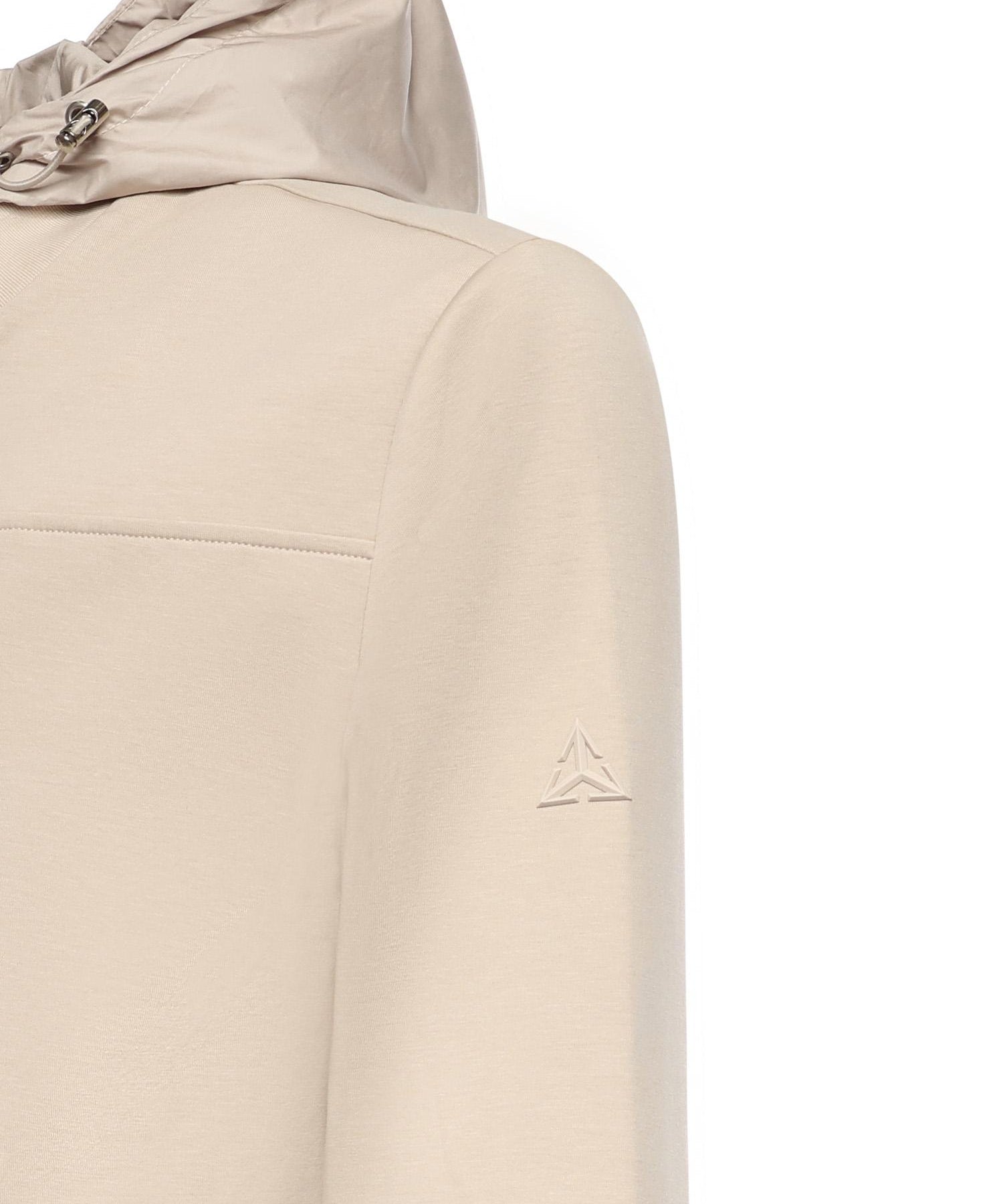 Giubbotto in misto cotone con logo HE1420005 BEIGE HESKIMO 