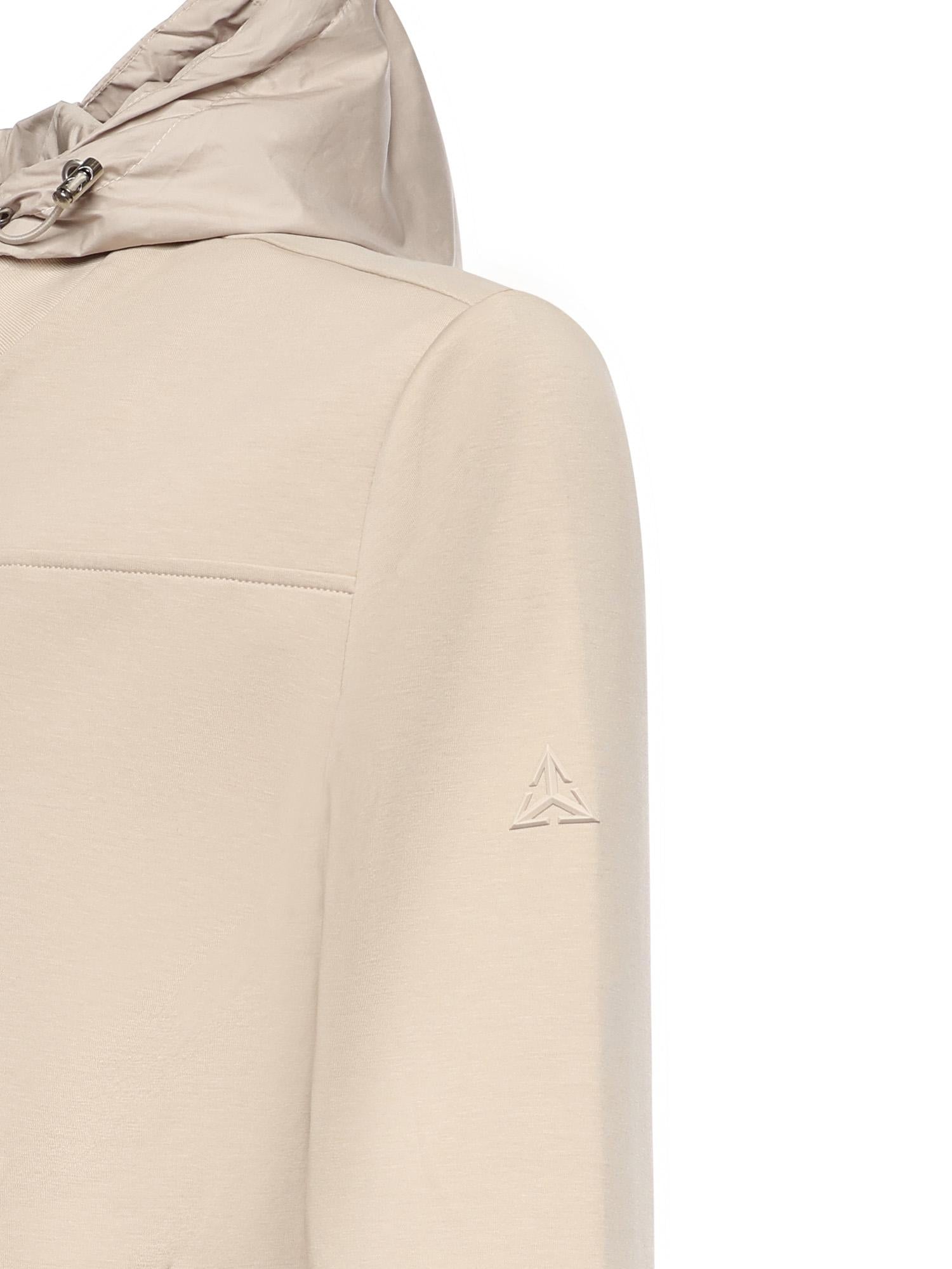 Giubbotto in misto cotone con logo HE1420005 BEIGE HESKIMO 