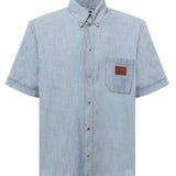 Camicia in chambray con logo FS1321 AUWXF0LQ0 FENDI 