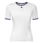 T-shirt Signature Contrast in cotone con logo 125JTS017JS0203 B257 COURREGES 