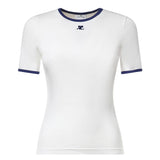 T-shirt Signature Contrast in cotone con logo 125JTS017JS0203 B257 COURREGES 
