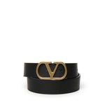 Cintura VLogo Signature in pelle<BR/> 8W2T0SM3 IYR0NO VALENTINO GARAVANI 