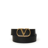 Cintura VLogo Signature in pelle<BR/> 8W2T0SM3 IYR0NO VALENTINO GARAVANI 
