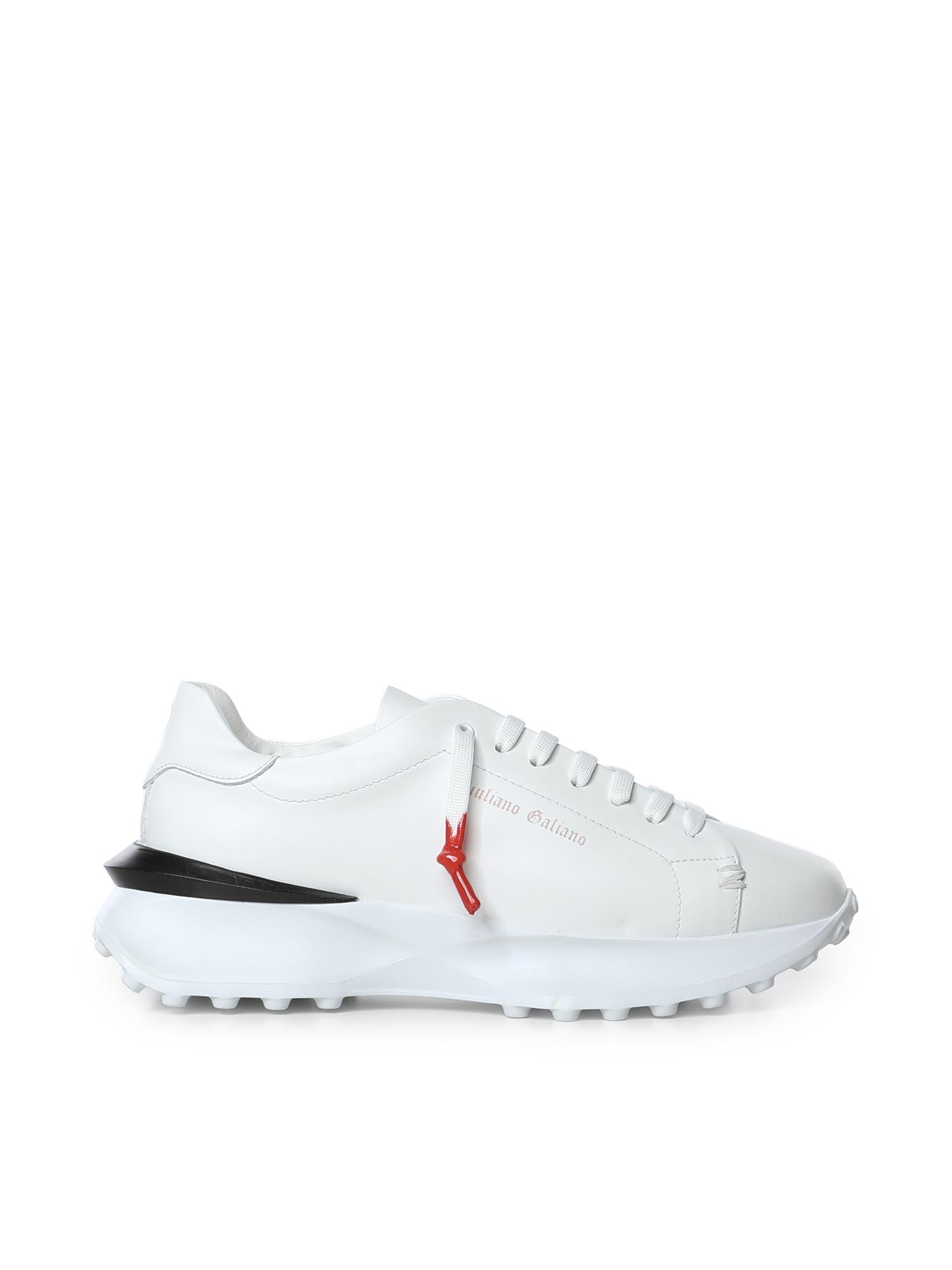 Sneakers Raptor 1 in pelle<BR/> RAPTOR1 NAPPAWHITE GIULIANO GALIANO 