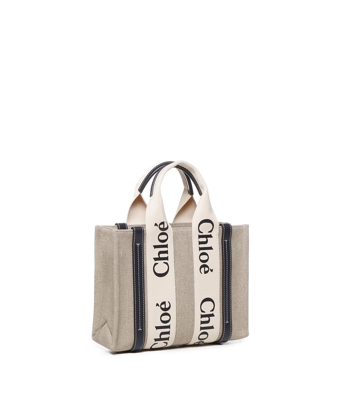 Tote bag piccola Woody in lino CHC22AS397I26 91J CHLOÉ 