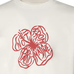 T-shirt Slogan Hibiscus in cotone JTS292CO002 OW Drôle de Monsieur 