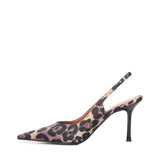 Décolleté slingback in raso stampa animalier HOLLY 90 RASOLEOPARD GIULIANO GALIANO 