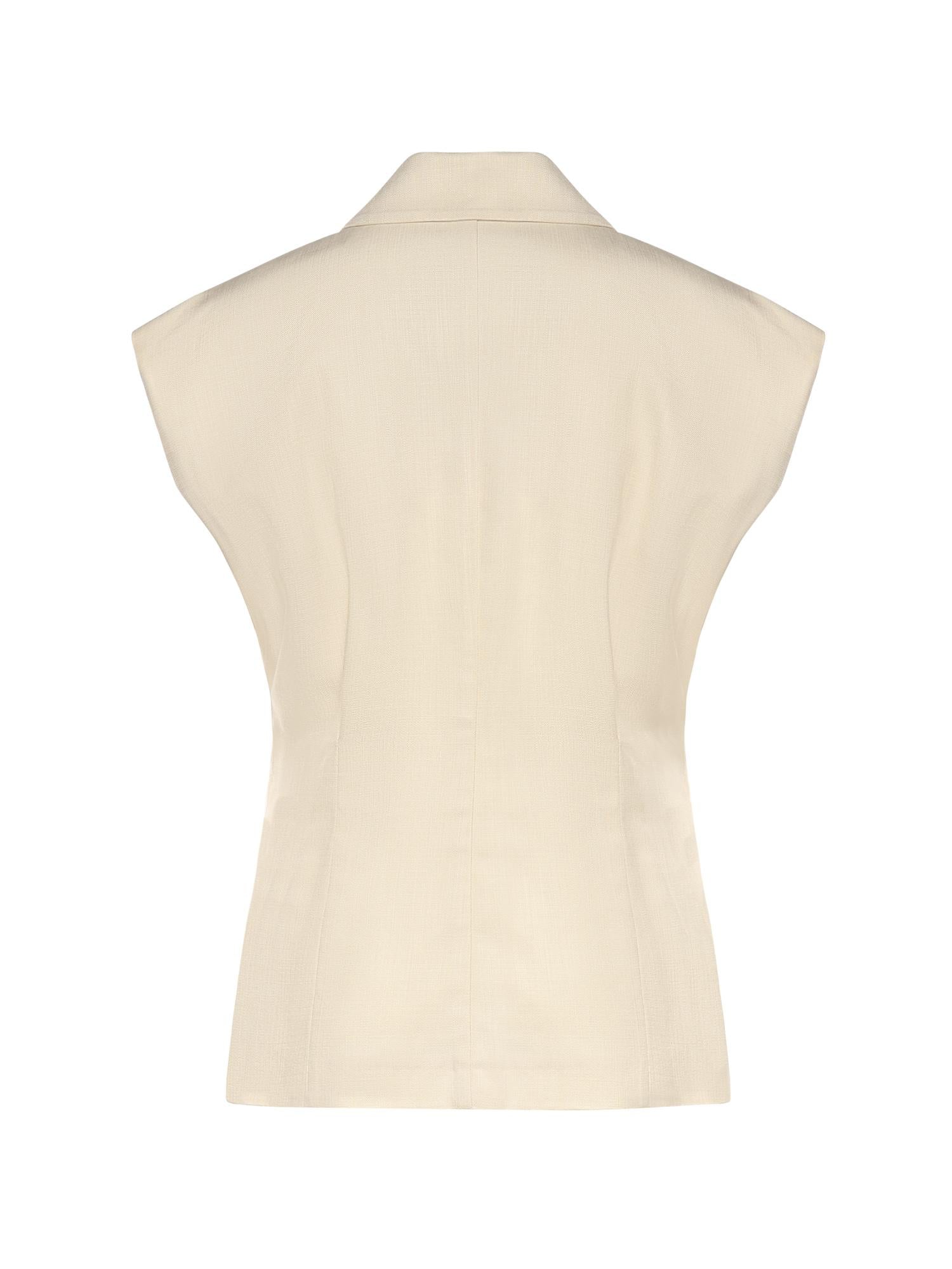 Giacca smanicata effetto rustico 106509 A2W6C00 PINKO 