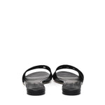 Slide in pelle di vitello e logo CQ0436 AY32980999 DOLCE & GABBANA 