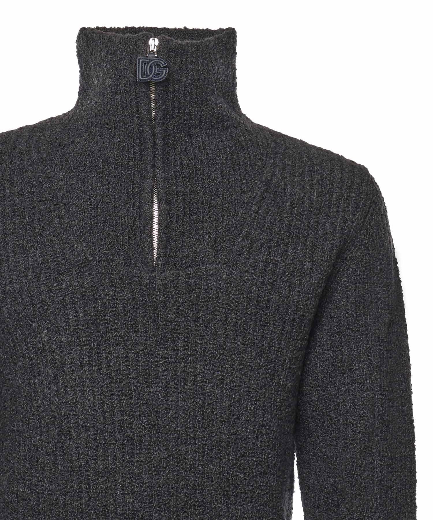 Maglia collo alto con zip<BR/> GXW66T JAMEWN0542 DOLCE & GABBANA 