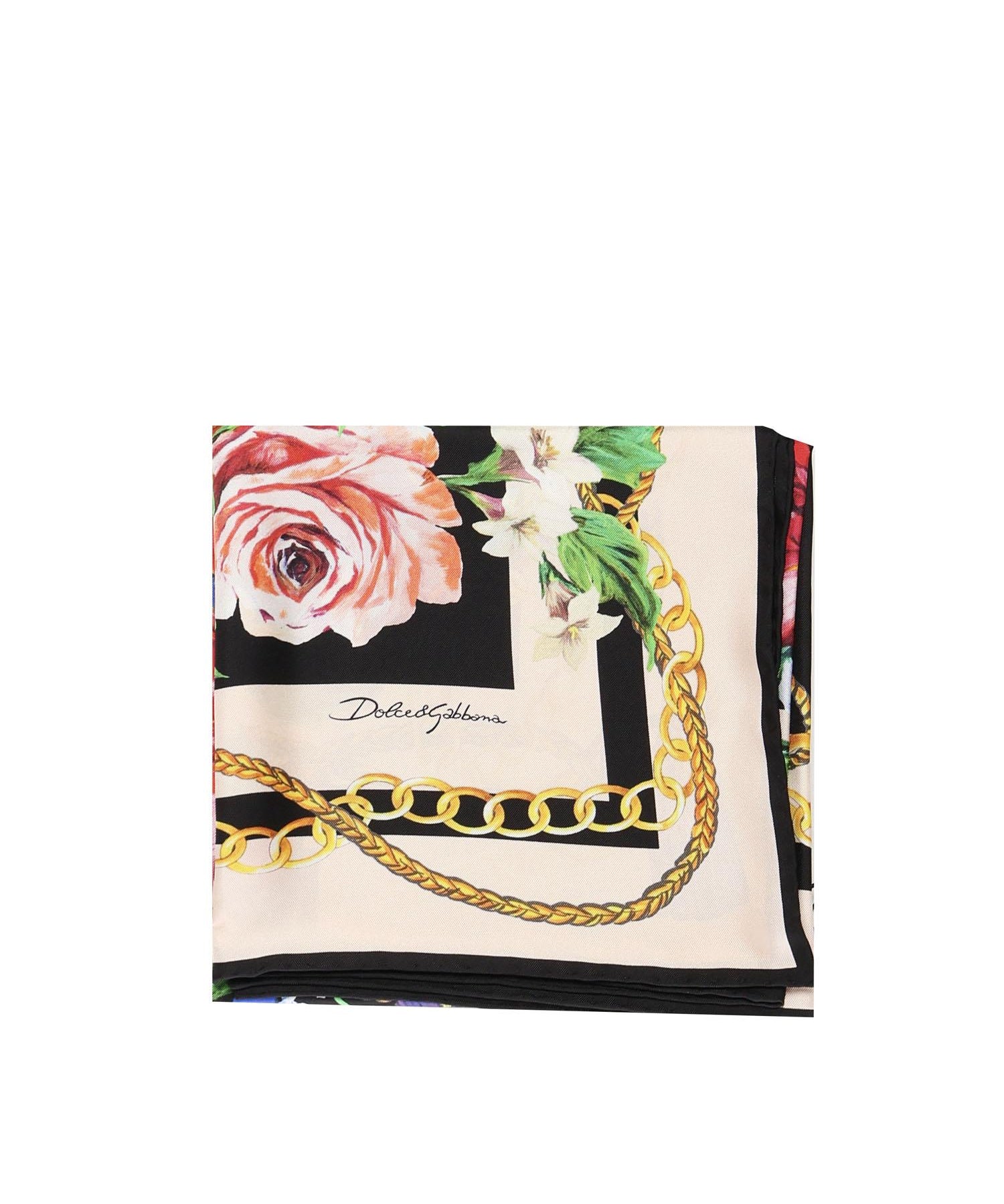 Foulard in twill di seta stampa fiori FN090R GDC5JHN5QG DOLCE & GABBANA 