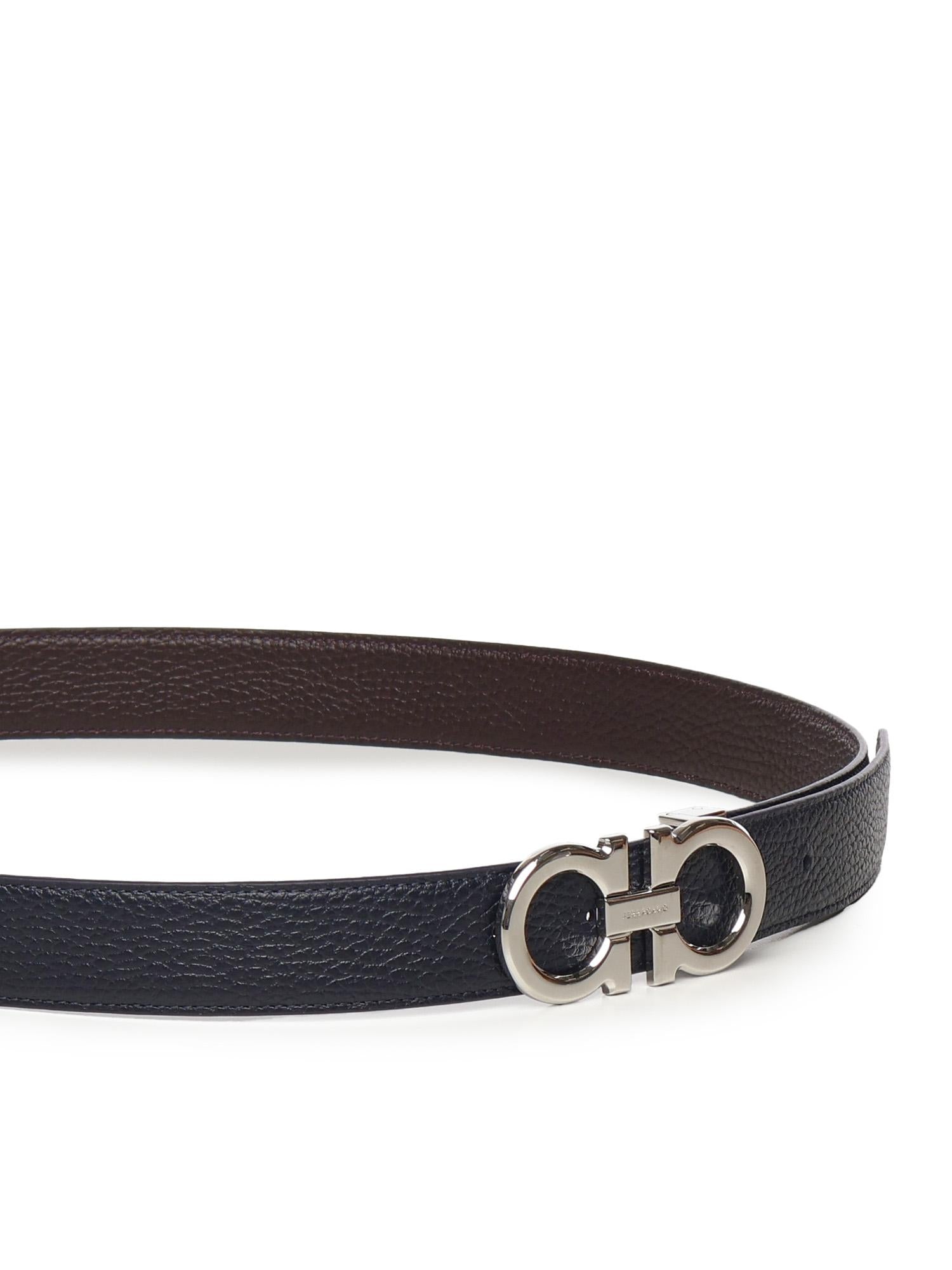 Cintura Gancini in pelle<BR/> 670428 780487002 FERRAGAMO 