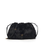 Maxi clutch in eco-pelliccia con logo 105909 A2VZZ99Q PINKO 