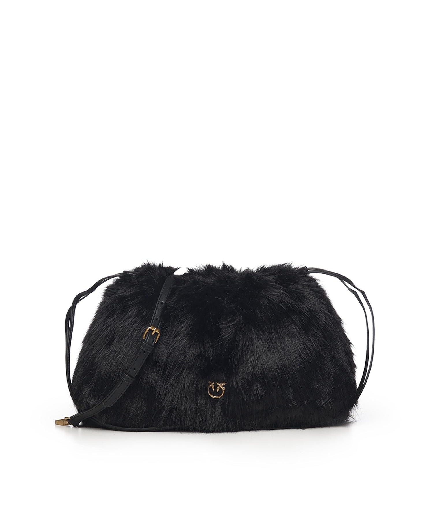 Maxi clutch in eco-pelliccia con logo 105909 A2VZZ99Q PINKO 
