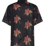 Camicia in lino con stampa Papier Floral 8V3AAN11 BA7D5Y VALENTINO GARAVANI 