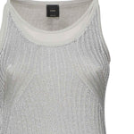 Vestito smanicato in maglia metallizzata 105146 A2LOI12 PINKO 