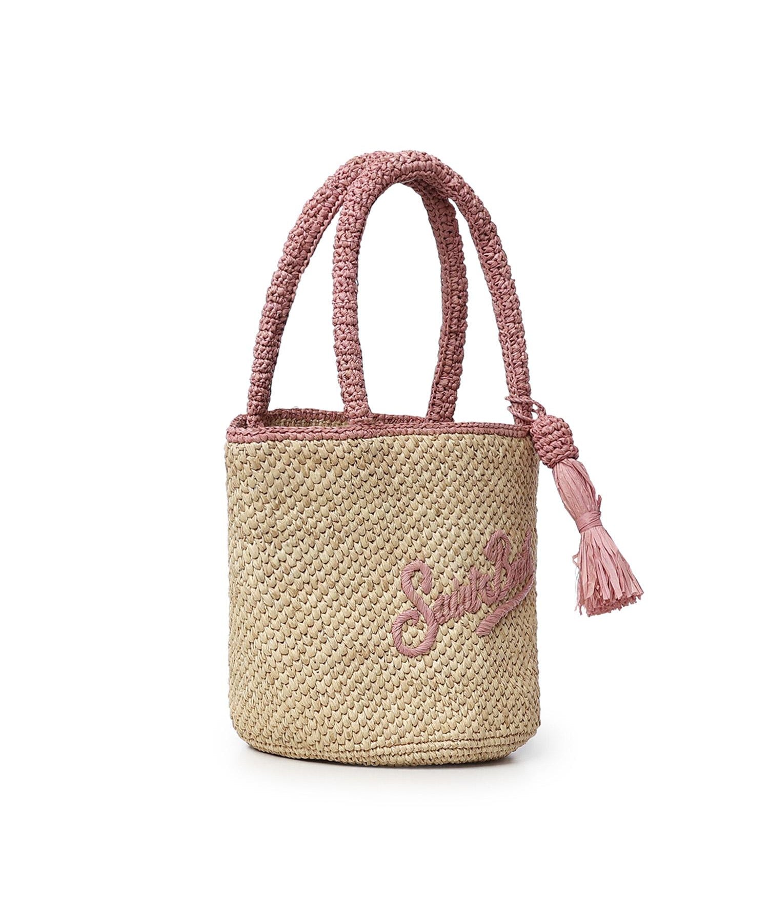 Borsa Marcy medium in raffia con logo MARR002 00415L MC2 SAINT BARTH 