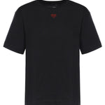T-shirt con ricamo cuore in cotone 105665 A326Z99 PINKO 
