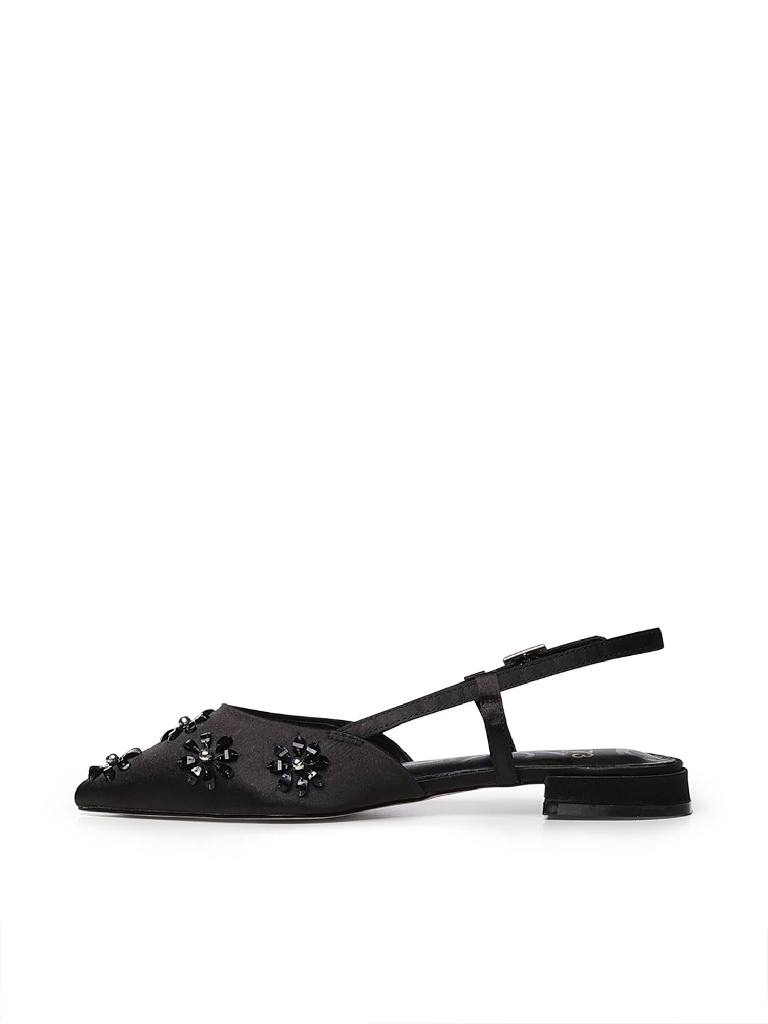 Slingback Kayla con applicazioni floreali 73SC9YL01RIC KAYLA SLINGBACKNERO V° 73 