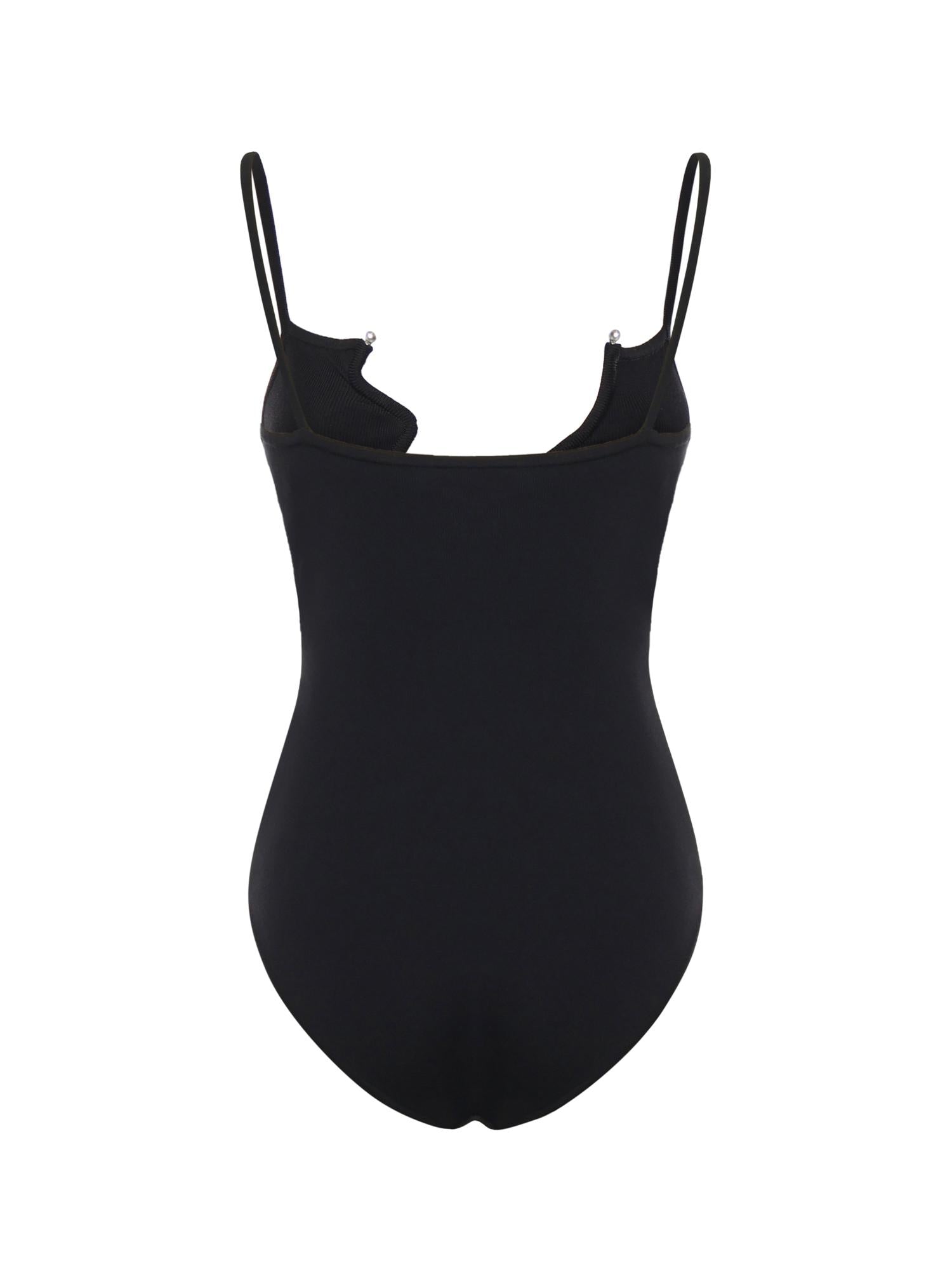 Body Odessa in maglia a coste 25041219 BLACK CHRISTOPHER ESBER 