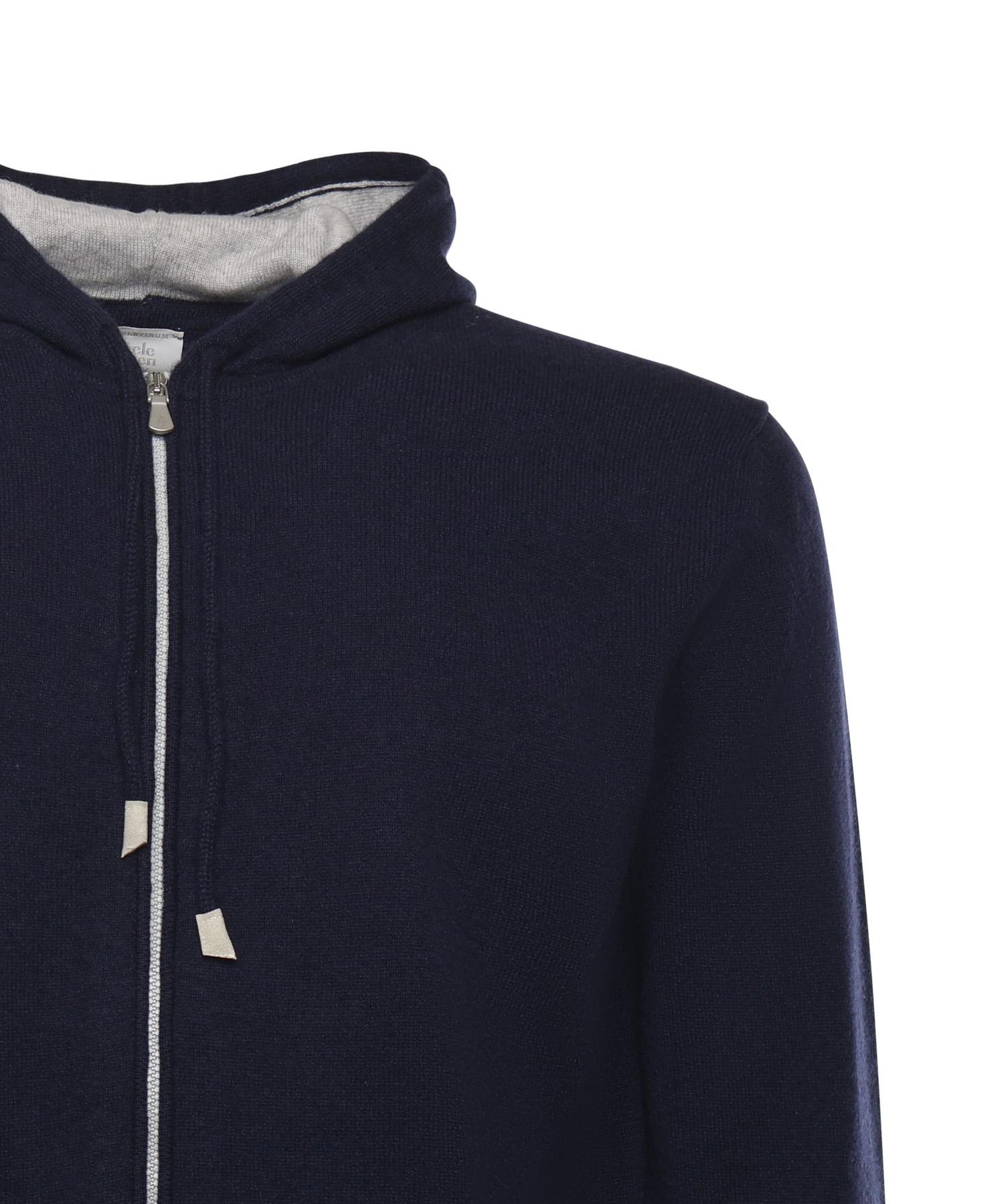Felpa con zip in cashmere L76MAGL20MAG0L013 11-13 ELEVENTY 