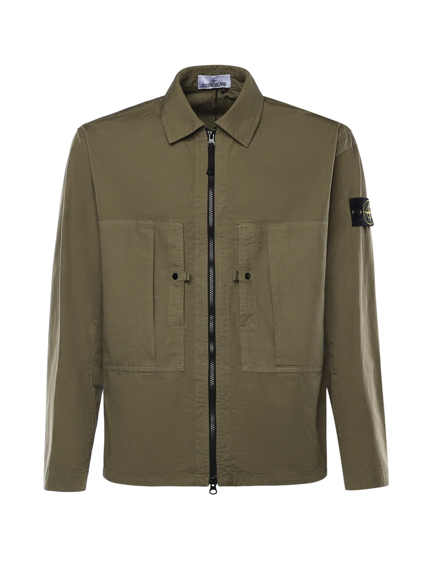 Overshirt in cotone con logo L1S151200005 S0298V005G STONE ISLAND 