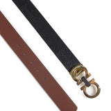 Cintura in pelle double face fibbia Gancio 678783 0756229025 FERRAGAMO 