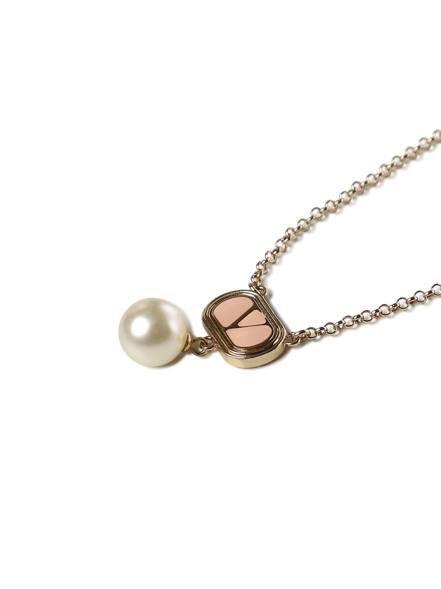 Collana Ovalette con smalto e perla 7W2J0X88 LTDBYT VALENTINO GARAVANI 