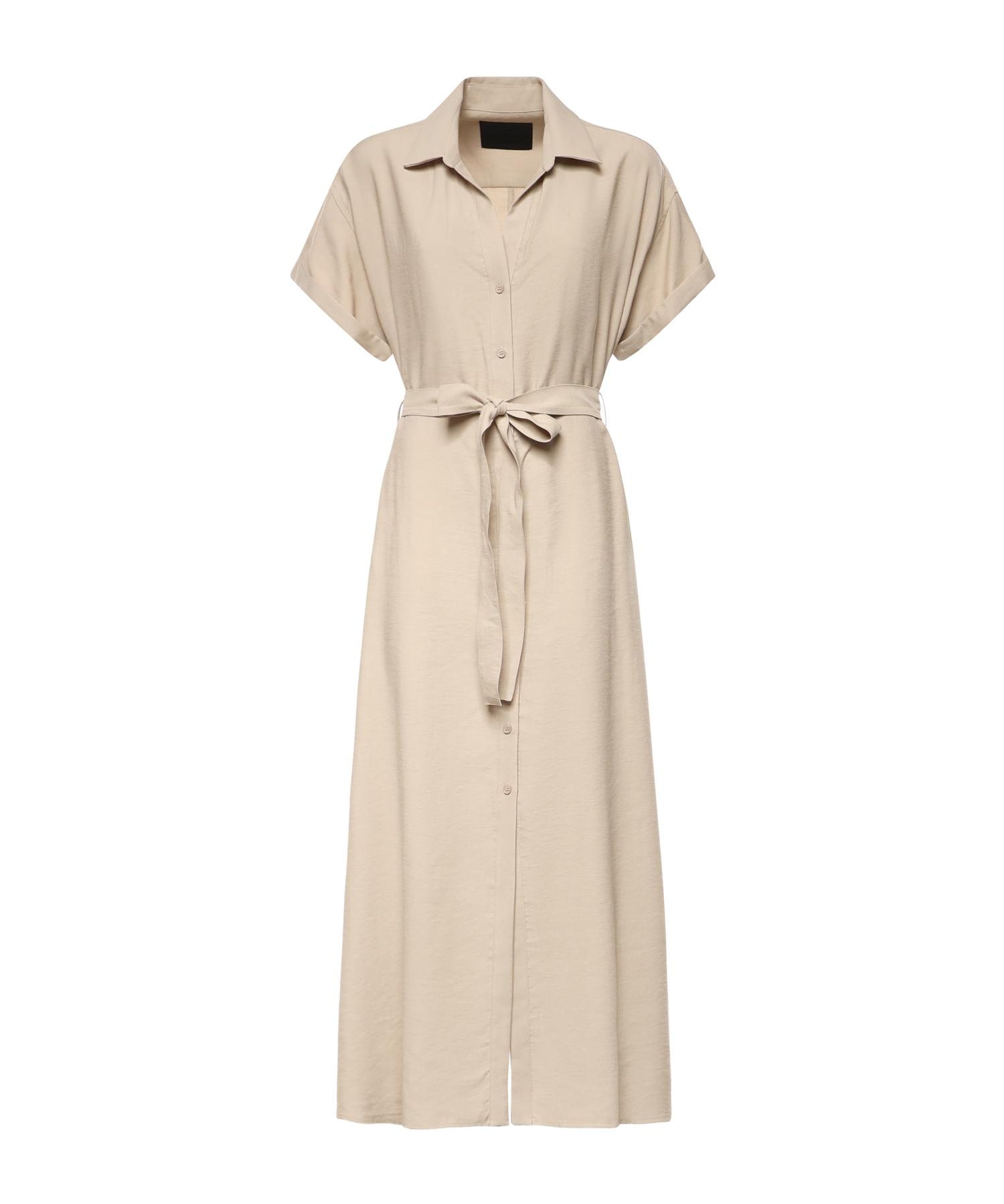 Abito lungo in gabardine di viscosa DA525 IF0049DXXX010 DONDUP 