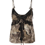 Top camouflage con pizzo 107605 A3MYCSZ PINKO 