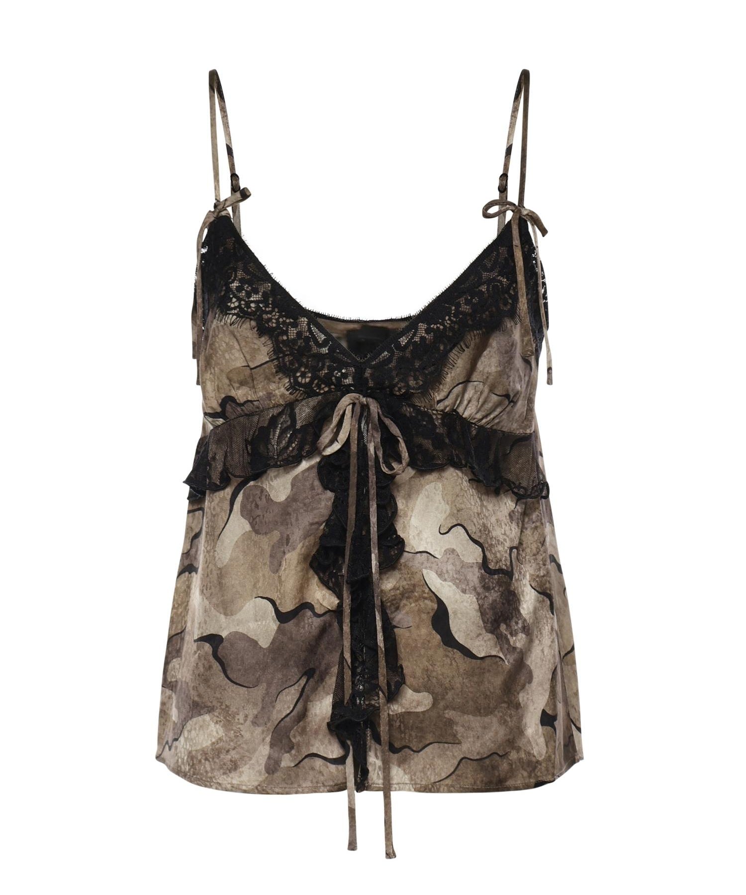 Top camouflage con pizzo 107605 A3MYCSZ PINKO 