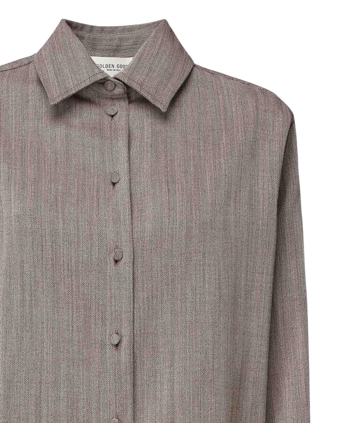 Camicia Journey in lana vergine GWP02470 P00209040190 GOLDEN GOOSE 