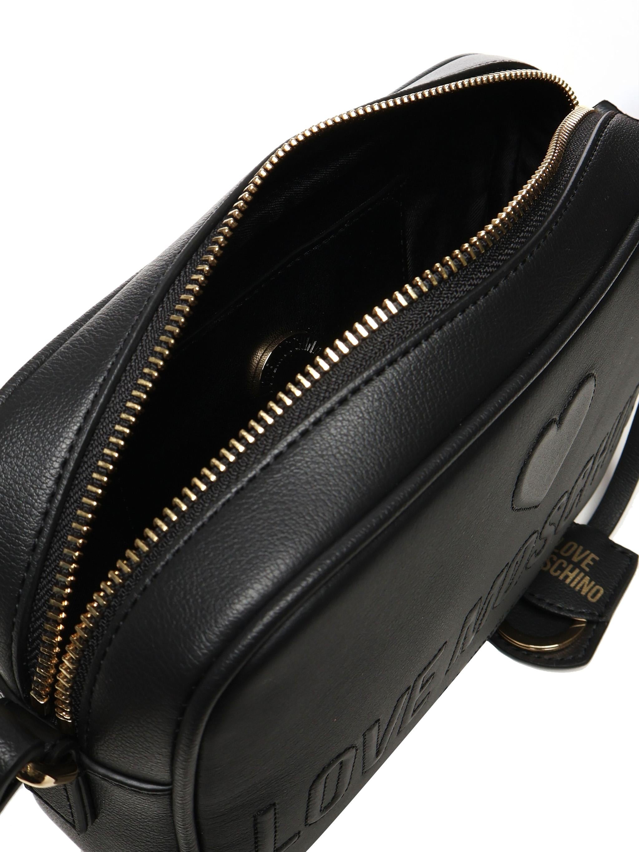 Borsa a tracolla con logo a rilievo JC4117PP1ML10 00A LOVE MOSCHINO 