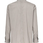 Camicia in cotone a righe e voile di seta 813932 Y2L951583 SAINT LAURENT 