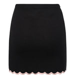 Donella Knit Mini Skirt KB0007 BLACK FOR LOVE & LEMONS 