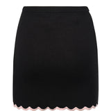 Donella Knit Mini Skirt KB0007 BLACK FOR LOVE & LEMONS 