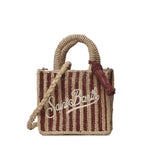 Borsa Mini Vanity rafia con stampa a righe VAMI004 00406L MC2 SAINT BARTH 