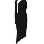 Abito monospalla in crepe di jersey 424JR0523JS0145 9999 COURREGES 