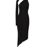 Abito monospalla in crepe di jersey 424JR0523JS0145 9999 COURREGES 