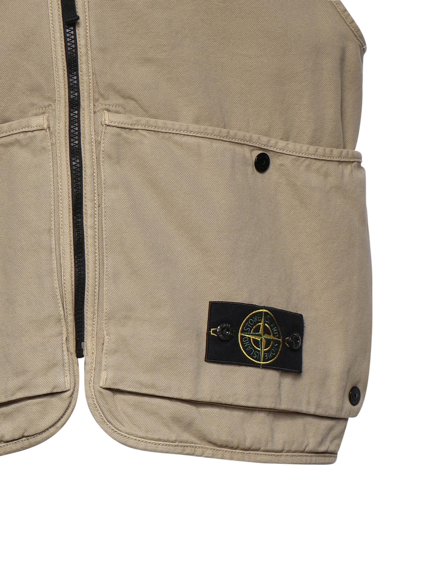 Gilet in cotone con logo L1S156100007 S0184V019A STONE ISLAND 