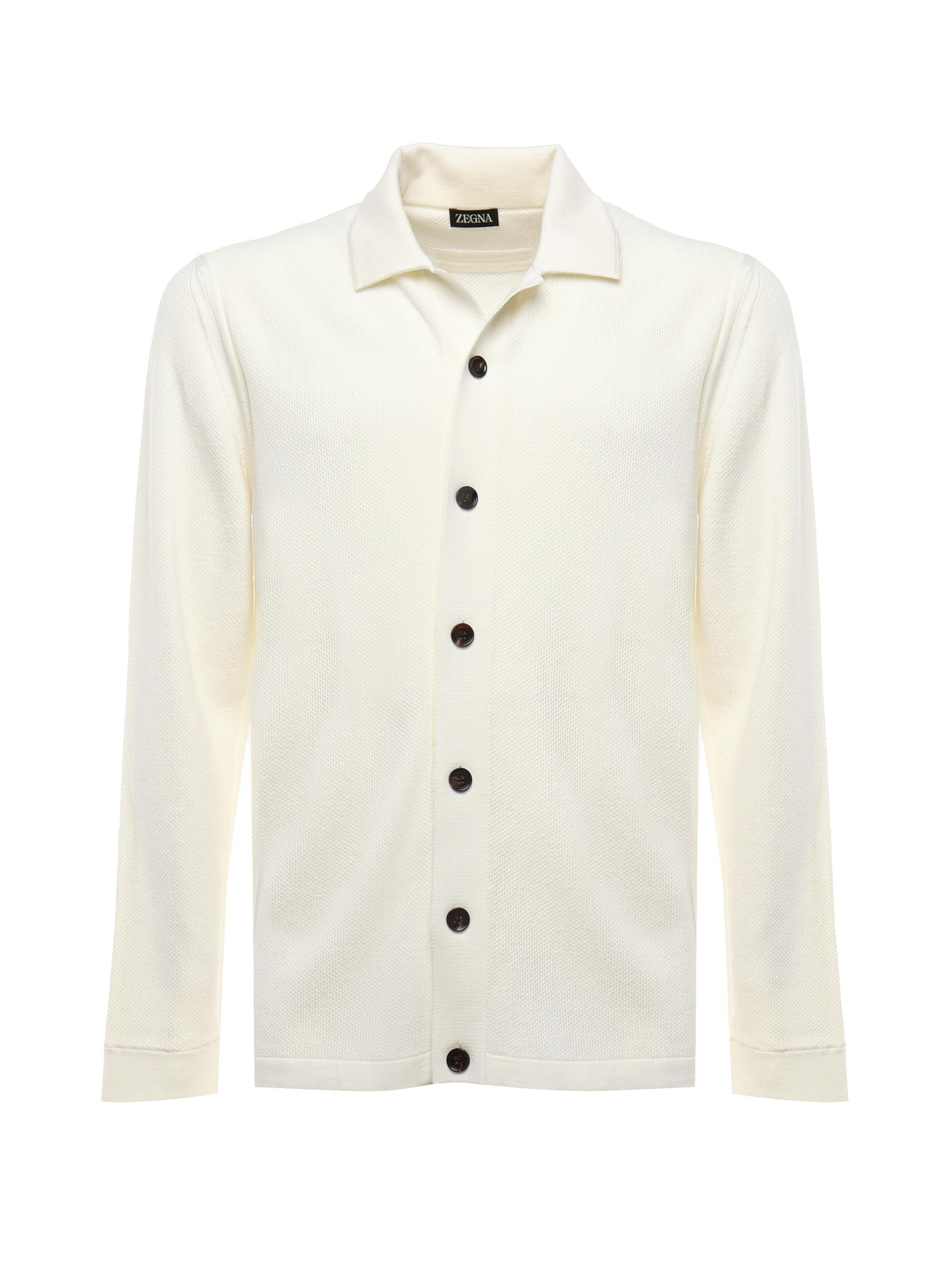 Camicia polo in lana<BR/> UFM23A9 FCT145N01105 ZEGNA 